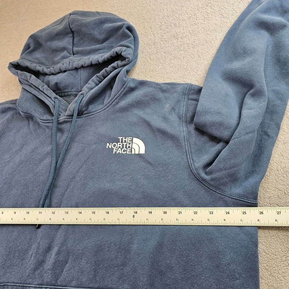 The North Face Hoodie Mens‎ Blue Box NSE Graphic Fleece Lined Relaxed Drawstring